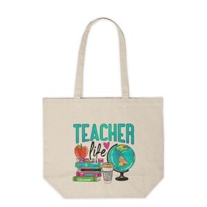 Teacher Life Custom Canvas Tote Bag